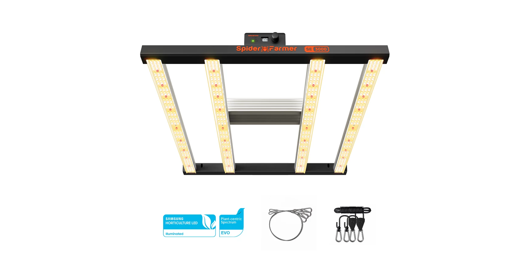 Spider Farmer SE3000 300W Full Spectrum LED Grow Light termesztőlámpa