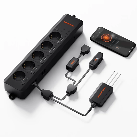 Spider Farmer Genius Grow System AC5 Power Strip, alkalmazás-alapú intelligens vezérlők a termőhelyiséghez és sátorhoz