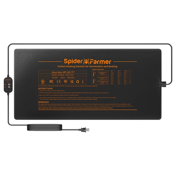 Spider Farmer® növény fűtőszőnyeg 121 X 52cm vezérlővel