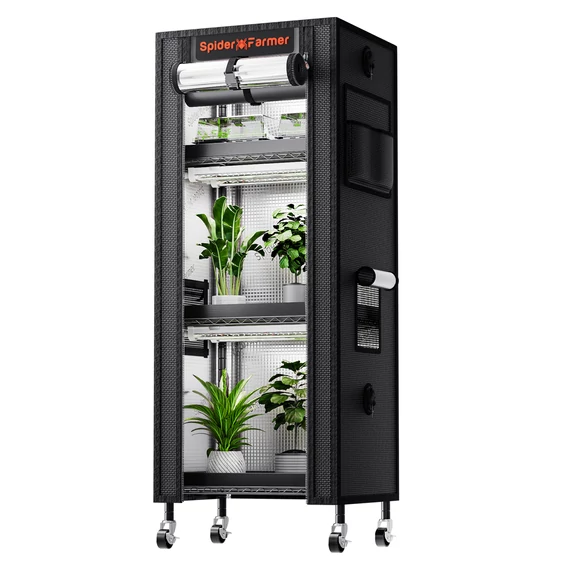 Spider Farmer 4 szintes komplett növényállvány 54 W LED-el, sátorral